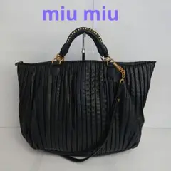 JC06 ミュウミュウ 極美品 マテラッセ 2wayバッグ