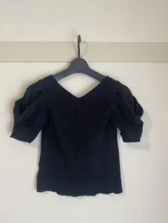【美品】LIP SERVICE 黒 パフスリーブ 半袖トップス
