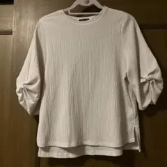 INDIVI ベージュ色7分袖トップス 38号