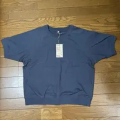 無印良品　ライトスウェットクルーネック半袖Tシャツ XLスモーキーブルー