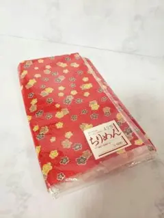 ちりめん 赤花柄 綿生地 約33cm x33cm はぎれ 生地 手作り リメイク