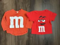 m&m's Tシャツ ロンT 赤