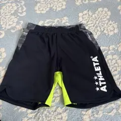ATHLETA ハーフパンツ 160 黒/黄緑