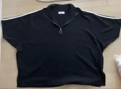 【ADRER】エクストラクオリティコットンポンチドルマンハーフリングジップT　L