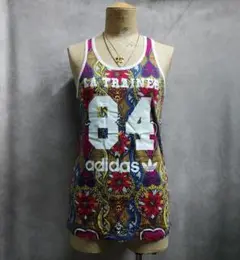 adidas　タンクトップ　M　総柄　アディダス　LA TRAINER