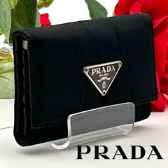 美品✨️ PRADA キーケース 6連 三角ロゴ ナイロン サフィアーノレザー