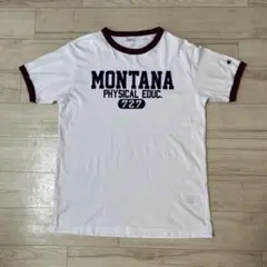美品！チャンピオンリンガーTシャツ ホワイト×パープル×ネイビー