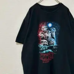 ストレンジャーシングス パロディ アニマル カワウソ Tシャツ 古着