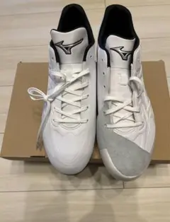 MIZUNOミズノ野球スパイク　ライトレボバディ29cm ホワイト白　左足P革付