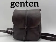 genten ゲンテン ショルダーバッグ 肩掛け ブラウン オシャレ