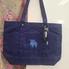 MOZ刺繍ネイビー トートバッグL