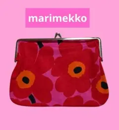 新品未使用】marimekko マリメッコ　　ウニッコ　がま口ポーチ