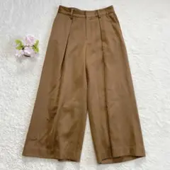 イトキン★日本製 【ミッシェルクラン】 ウール混 タック ワイドパンツ （M）