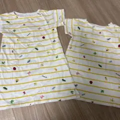 昆虫プリント 半袖ワンピース　2枚セット