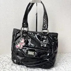 ANASUI アナスイ トートバッグ 肩掛け エナメルバタフライチャーム