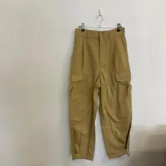 F0416　【AZULbyMOUSSY】　ミリタリーパンツ　S　ベージュ