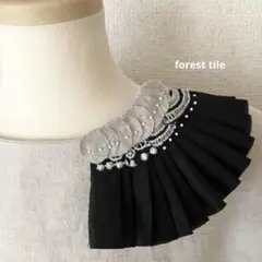 handmade forest tile×リネンブローチ ミナペルホネン