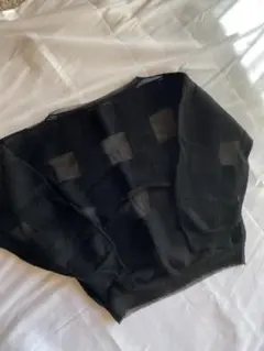 MM6 透け感チェックトップス