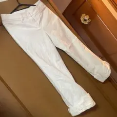 トゥービーシック　裾リボン　パンツ　白