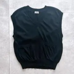 美品✨ マーガレットハウエルPOCKET SLIPOVER ニット ベスト 黒