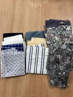 チェックアンドストライプ はぎれ　まとめ売り