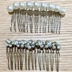 パール ヘアコーム ヘッドアクセ 髪飾り