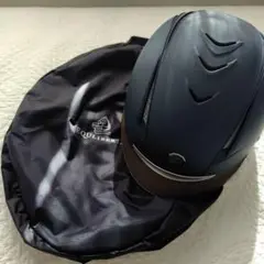 EQUILIBERTA 乗馬ヘルメット ネイビーM/L 57-59(収納バッグ)