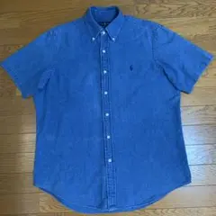 Ralph Lauren デニム風ボタンダウンシャツ Lサイズ