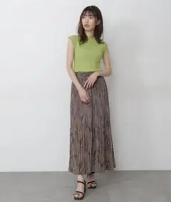 ゼブラ柄 プリーツスカート　Mサイズ