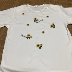 CHAN MEAL ひまわり刺繍 Tシャツ
