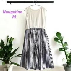 Nougatine ノースリーブストライプワンピース M