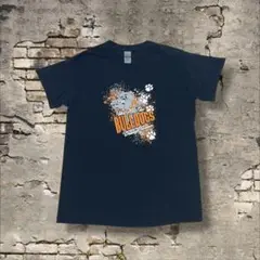 GILDAN BULLDOGS 学校ロゴ 古着ストリート M 黒 ドミニカ製