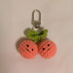 さくらんぼ 編み物 チャーム