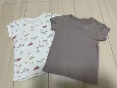 ベビーインナー ベビーシャツ 半袖 2枚セット 西松屋 肌着 下着 乗り物 90
