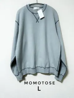 MOMOTOSE【タグ付き】長袖 スウェット L ブルー
