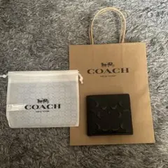 COACH ブラック 二つ折り財布