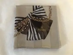 新品未使用♡FENDI フェンディ リボン柄 大判ハンカチ スカーフ♡ベージュ