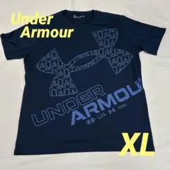Under Armour ネイビー ロゴ Tシャツ XL