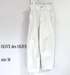 OLIVE des OLIVE ホワイトチノパン サイズMウエストゴム
