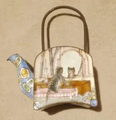 EMPRESS ARTS　ミニチュア エナメル やかん ネコ