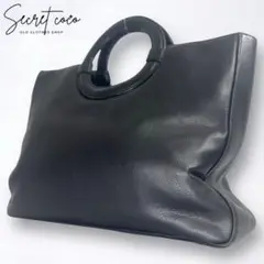 おすすめ デザイナーズ シンプル レザー ハンドバッグ かばん バッグ ブラック