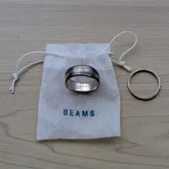 BEAMS シルバーリング 幅広 masato