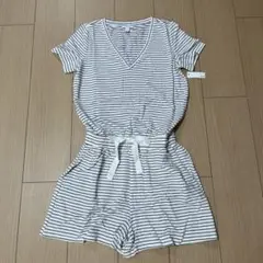 部屋着　パジャマ　半袖　短パン　レディース　XS