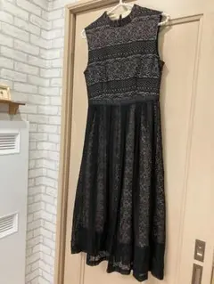 【美品】kanaell 総レースドレス 結婚式 二次会 フォーマル ブラック