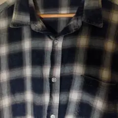 オンブレチェックシャツ　半袖