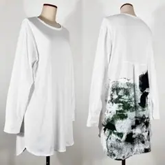 Y's ワイズ 19SS フローラルプリント 天竺切替 ロングカットソー