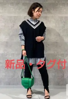 チルデンニットベスト ブラック