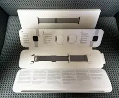 純正 Apple Watch 45mm ケース用 シルバー ミラネーゼループ