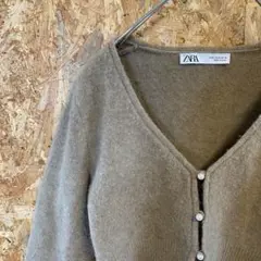 AE8409 ZARA ザラ カーデニット キャメル レディース 28 ポス