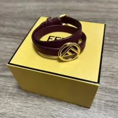 美品 フェンディ エフイズ ブレスレット レザー